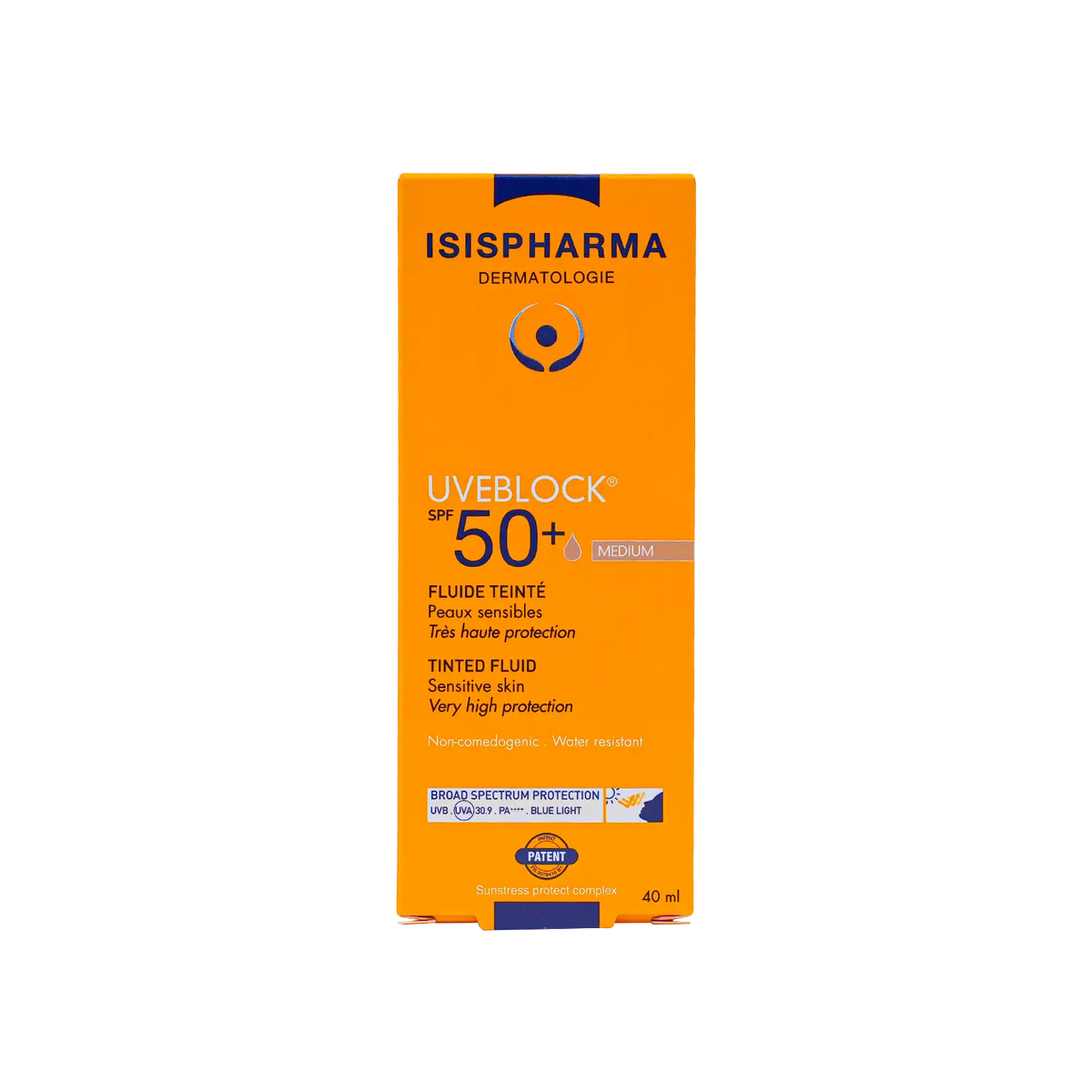 UVeblock SPF50+ Tinted Fluid 40ml - Medium