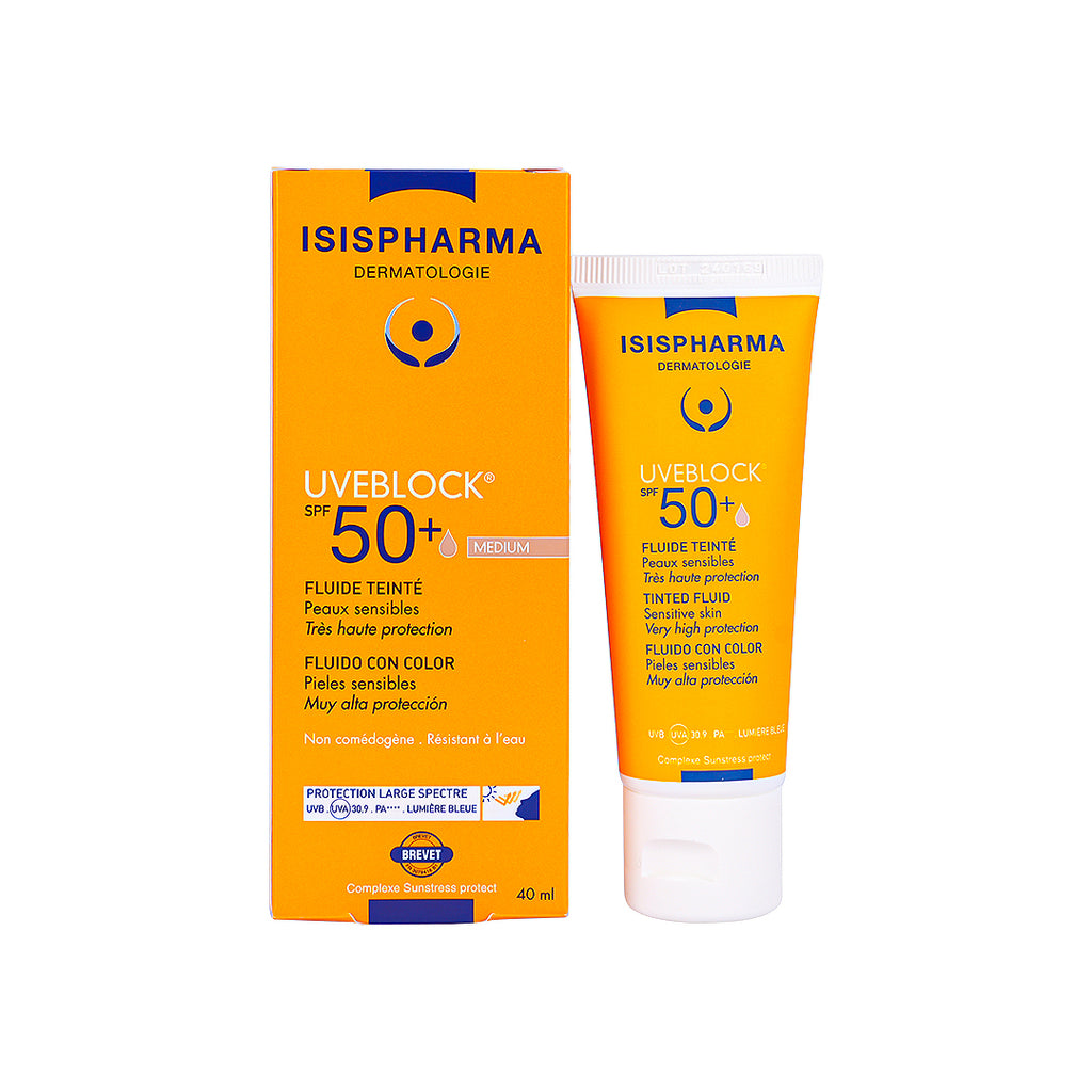 عرض كريم يوفي بلوك (UVeblock) بعامل حماية من الشمس 50+ الملون (1+1) - درجة متوسطة