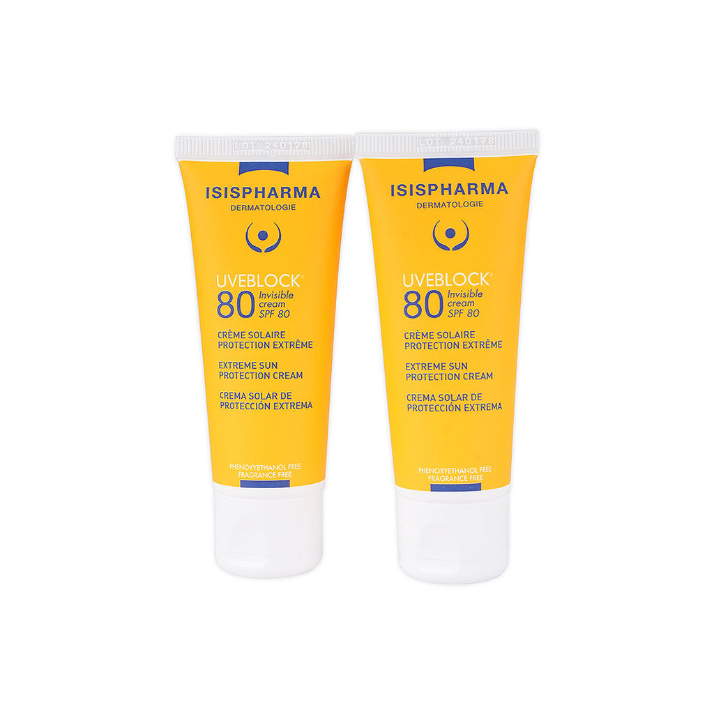 UVeblock SPF80 Invisible Cream 40ml 1+1 Offer