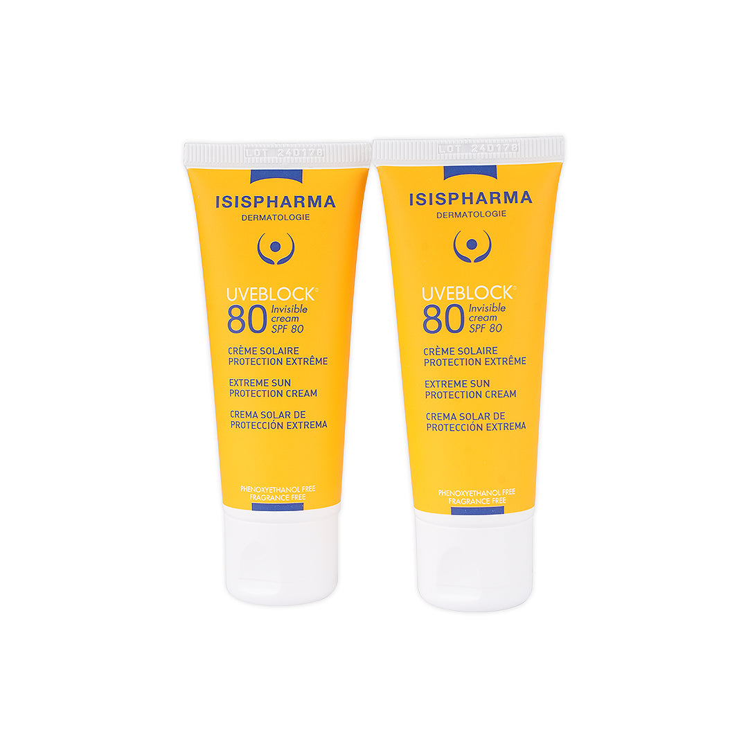 UVeblock SPF80 Invisible Cream 40ml 1+1 Offer