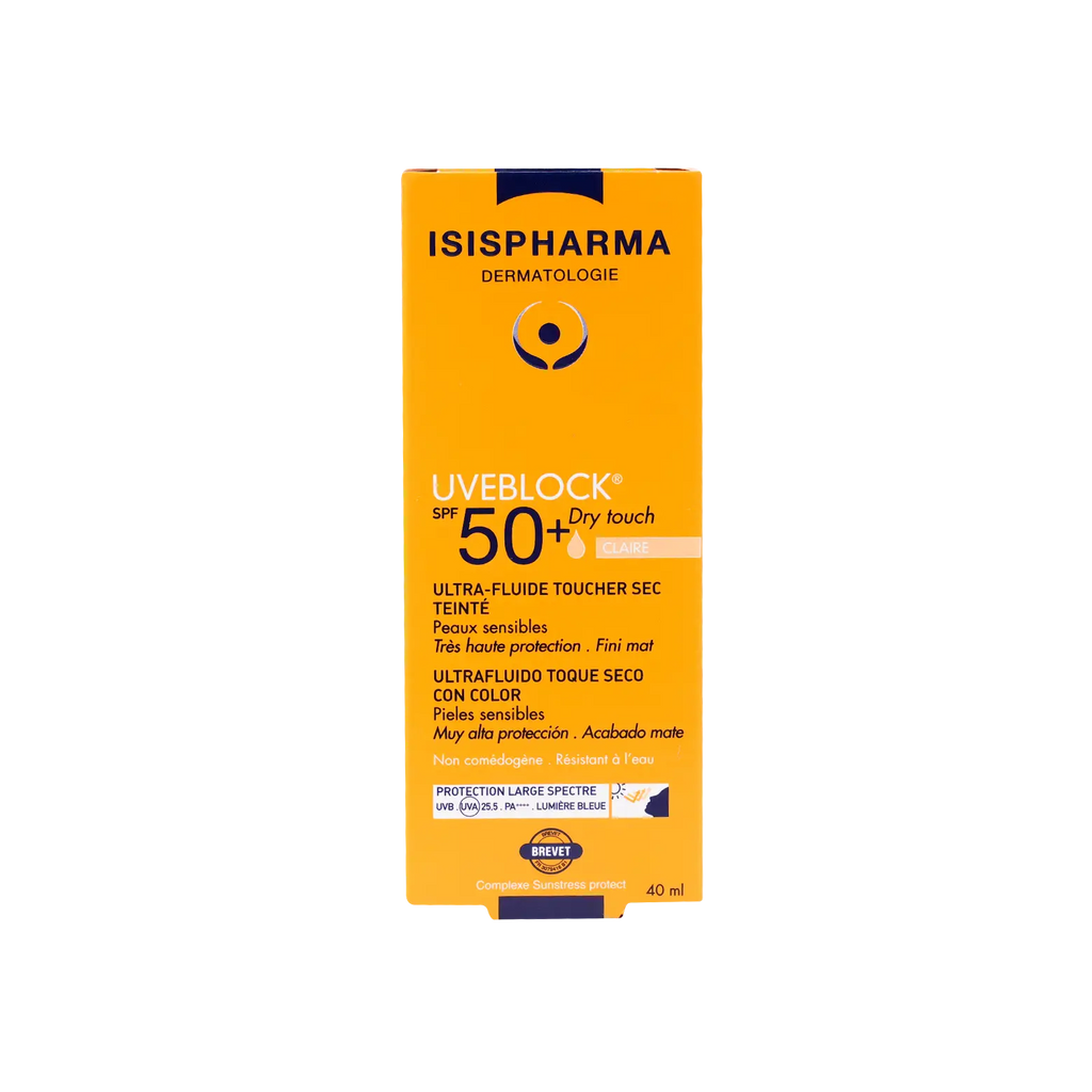 يوفي بلوك SPF50+ ملون بلمسة جافة وفائق السيولة 40 مل